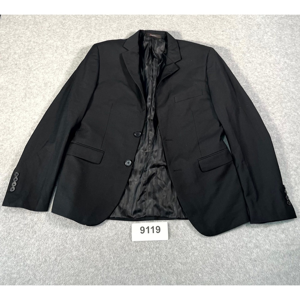 Marchatti Blazer Jacket Mens 38 Black Lined Single Breasted Notch Lapel Formal